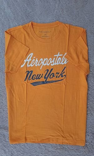 Playera Aeropostale Talla L De Caballero Color Naranja 