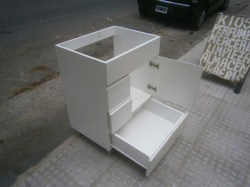 Vanitory Sin Pileta Laqueado Blanco Blanco (Usado)