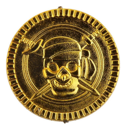 100pcs Juegos De Mesa Monedas De Cumpleaños Oro Del Pirata