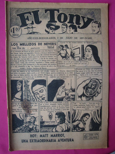 Revista El Tony N° 1491 Año 1957 - Ed. Columba
