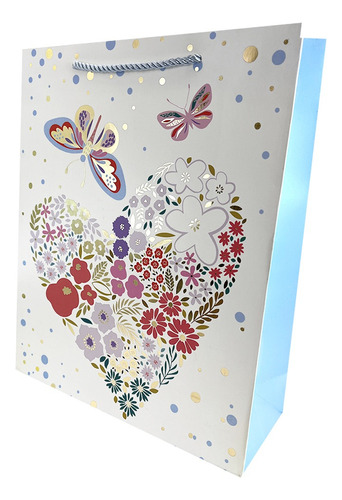 Bolsa Papel De Regalo Sorpresa Plegable Mariposas M 26x32cm