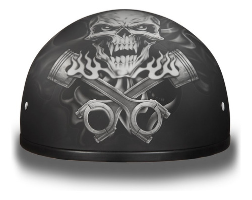 Daytona Helmets Motorcycle Half Helmet Skull Cap- Pisto...