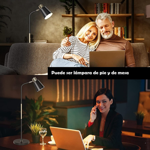 Imagen 5 de 6 de Lámpara De Piso Moderna Para Sala De Cuello Escualizable
