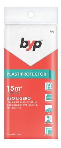 Plasti Protector Pintura 15m2 Uso Ligero Byp