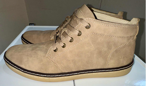 Botas Hombre Marrón Claro Cuero Vegano Talle 10,5 Importadas