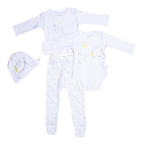 Set 4 Pcs Bebe Unisex Colores Pillin