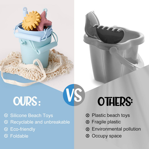 Set De Juguetes De Playa De Silicona 14 Piezas Para Niños