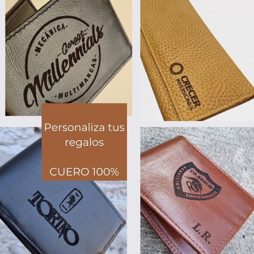 Billetera Personalizada/grabada Cuero - Regalo Empresarial