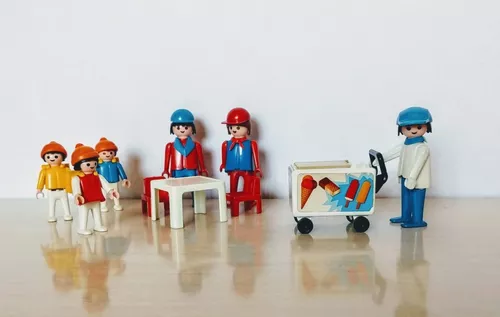 Lote Playmobil Sorveteiro Crianças Bonecos Geobra Trol