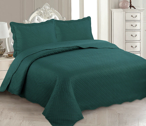 Colcha Ultrassônica Casal Classic C/ Porta Verde Rozac