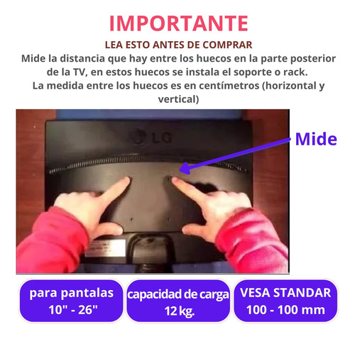 Rack De Tv Lcd Led Oled Monitor Soporte Universa Móvil Metal