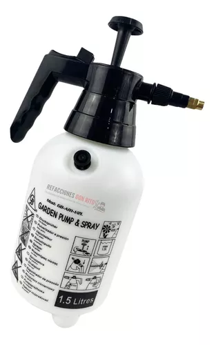 Fumigadora pulverizador 1,5 L, Boquilla de latón, Rociador jardín, Bote  spray