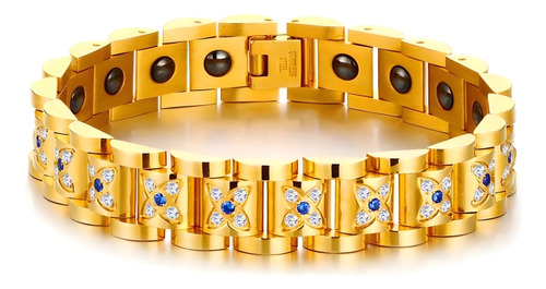 Pulsera Esclava Acero Inoxidable Rolex Diamantada 1.4 Cm 