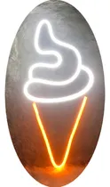 Comprar Letrero Cono Helado Luz Led Neón Heladería Negocio Decoració