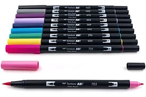 Tombow 56188 Marcadores De Arte Com Pincel Duplo, Galaxy, P