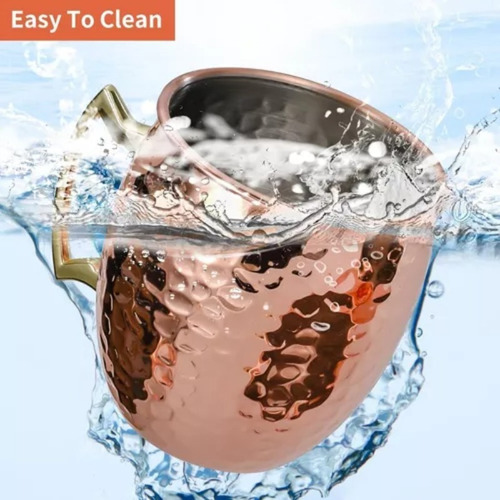 . Juego De 4 Tazas Moscow Mule De 18 Onzas De Cobre