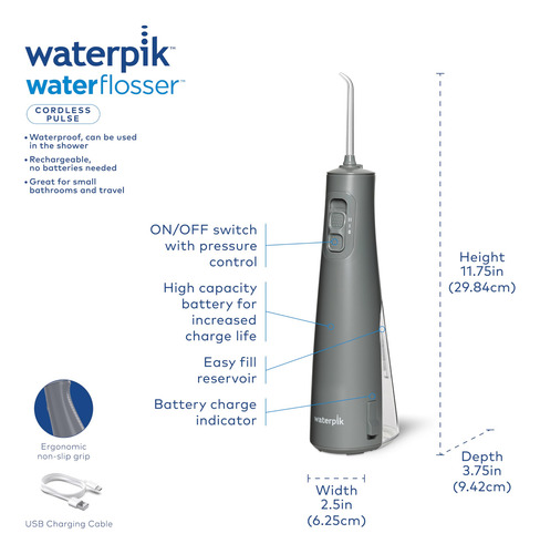 Water Flosser Waterpik Inalámbrico Recargable Wf-20 Gram