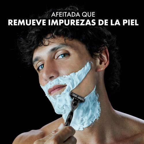 Máquina De Afeitar Gillette Mach3 Carbono Con Carbón Activad
