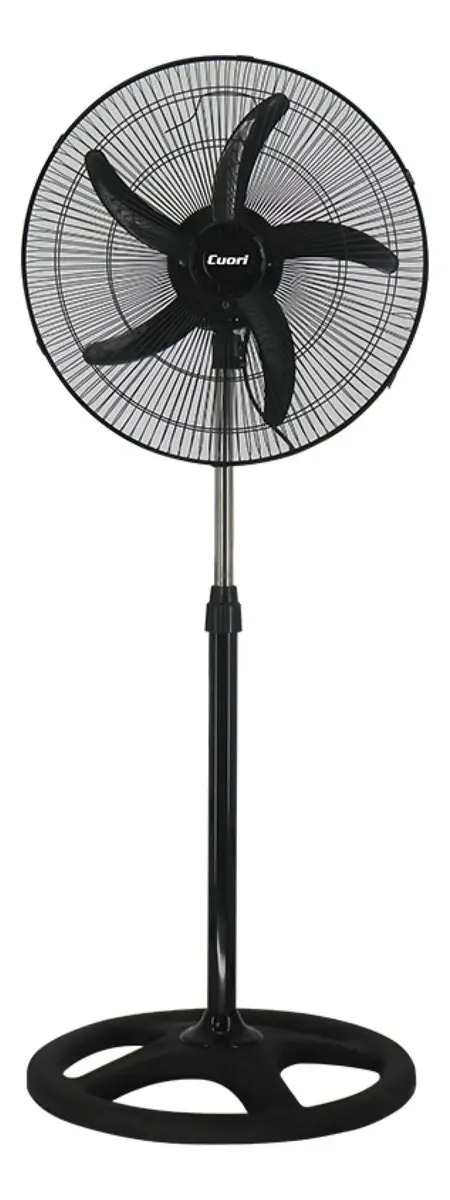Ventilador De Pie Cuori Brezza Plus Oscilante 50cm 5 Aspas Negro