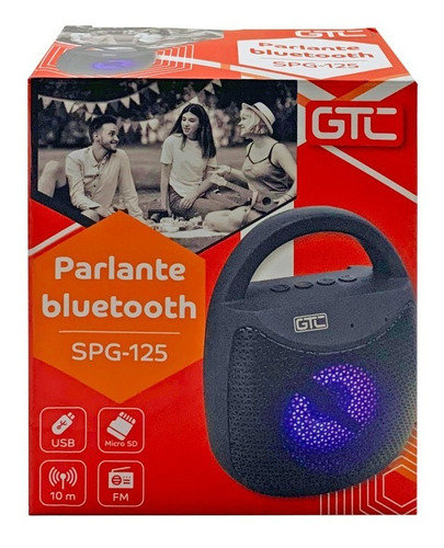 Imagen 3 de 3 de Parlante Bluetooth Portátil Gtc Spg-125