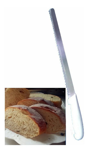 Cuchillo Para Torta / Pan Acero Completo 48 Cm Envios