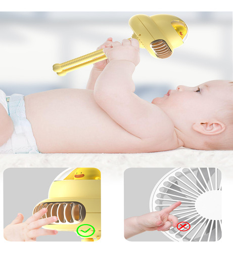Mini Ventilador Portátil Plegable Para Cochecito De Bebé