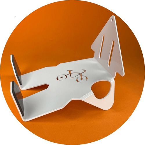 Imagem 8 de 10 de 3 Suportes De Parede Para 3 Bicicletas Com Bases Articuladas Cor Branco