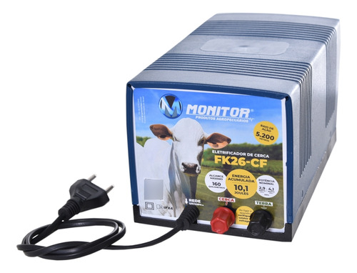 Eletrificador De Cerca Rural  160 Km Fk26-cf Monitor