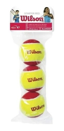 Pelotas Tenis Wilson X3 Infantil Baja Presion En Raqueton