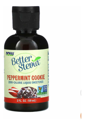 Now Foods Better Stevia Liquida Sabor Peppermint Cookie 59ml