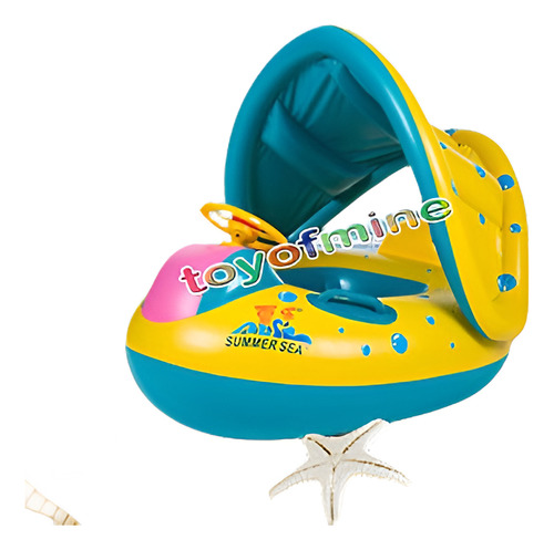 Bebé Piscina Flotadores Con Dosel Nadar Anillo Inflable Pisc