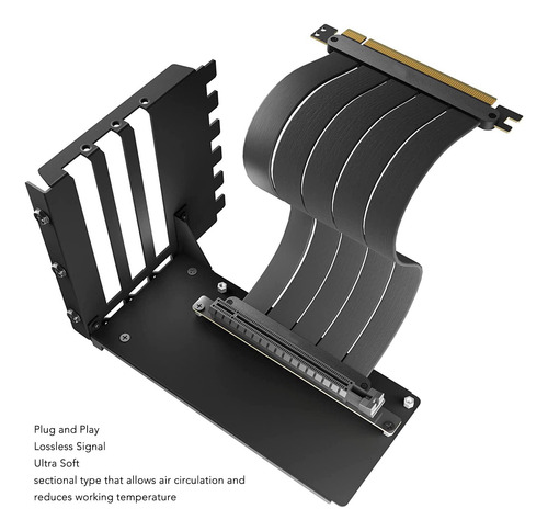 Extensor Pcie 4.0 X16, Ângulo Reto, Plugue Blindado De 64 Gb