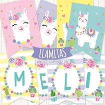 Comprar Kit Imprimible Decoraciones Cumpleaños Llamitas Alpacas