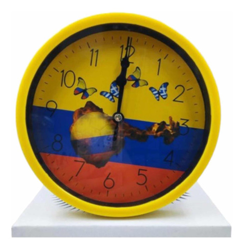 Reloj Redondo De Pared Bandera De Colombia