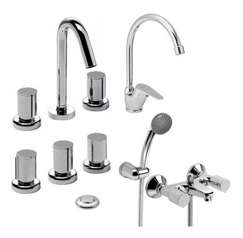 Combo Piazza Domani Bidet Ducha Ext Lav Cocina Bar 12 Cuota