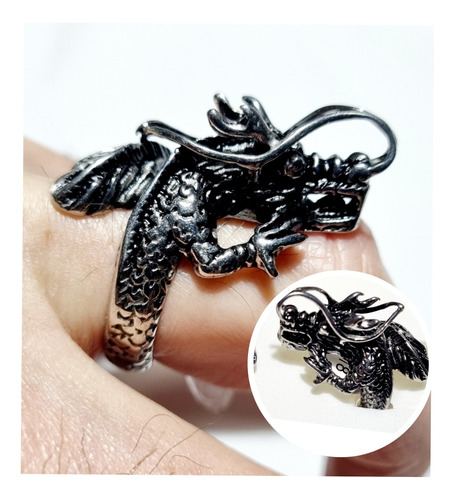 Anillo Dragon De Acero Quirurgico 