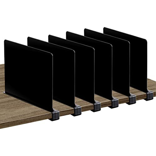 Acrylic Shelf Divider, Wood Shelf Dividers,black Closet...