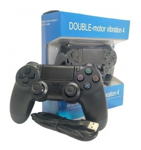 Joystick Double motor Vibration 4 Wired controller negro