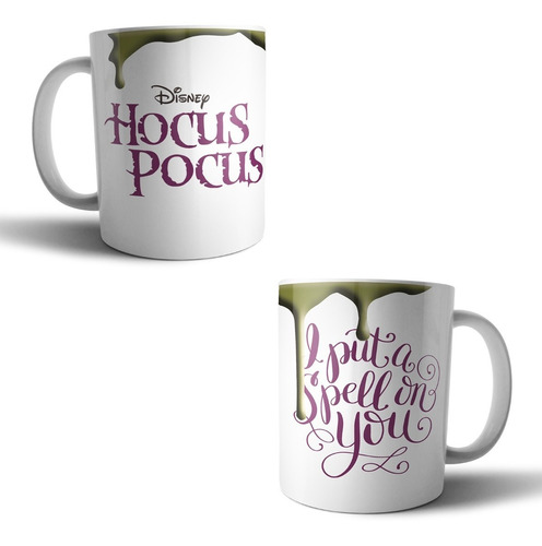 Taza Sublimada I Put Spell On Brujas Abracadabra Hocus Pocus