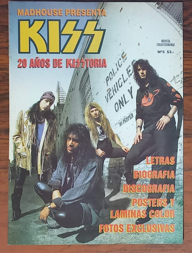 Madhouse Presenta. Especial Kiss. Agosto 1993 Poster Doble