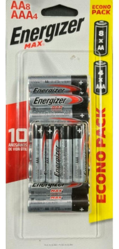 Econopack De Batería Energizer 8aa+4aaa