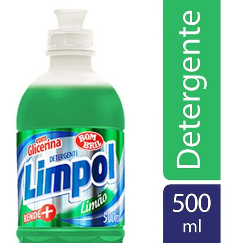 Detergente Limpol Limao 500ml - Embalagem C/  24 Unidades