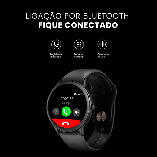 Smartwatch Haiz My Watch S Life 44mm Hz-v230d Cor da caixa Preto