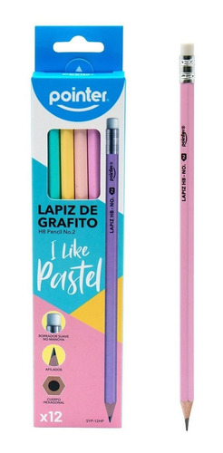 Lapiz De Grafito Pastel Pointer De 12 Und