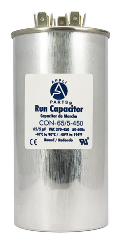 Condensador/ Capacitor De Marcha 65+5 Mfd 370-450vac Redondo