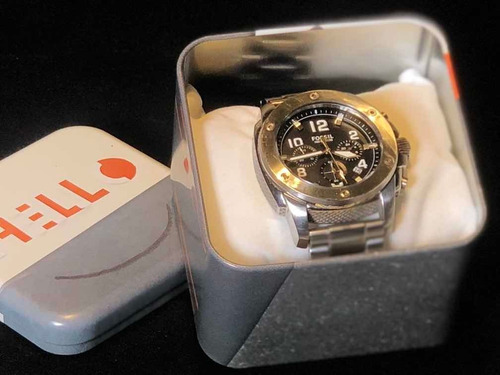 Relógio Fossil Masculino Chronograph Fs4926/1pn Otimo Estado