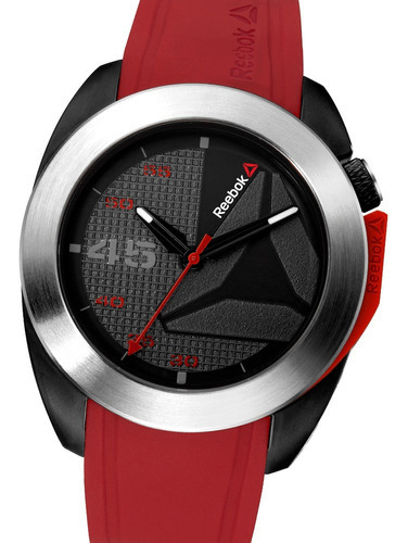 Reloj Reebok Sidekick Oxo Rd-sko-g2-pbir-br Color de la malla Rojo Color del bisel Plateado Color del fondo Negro