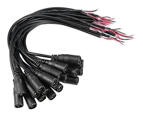 4 repuesto Dc Power Pigtail Cable Conector Dama Longitud