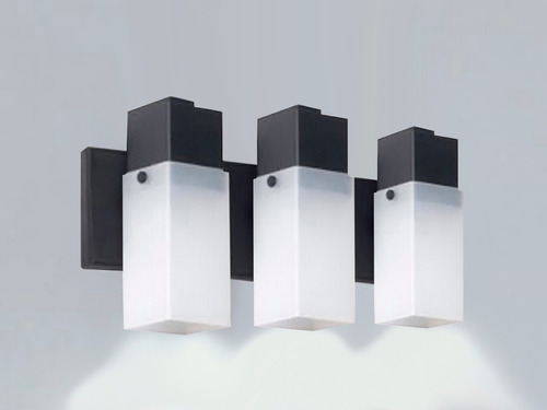 Aplique Pared Interior Spot 3 Luces Lampara Faroluz * Color Negro