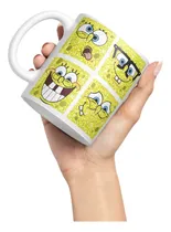Comprar Taza Ceramica Bob Esponja Cuadros #33 Blanco Bob Esponja
